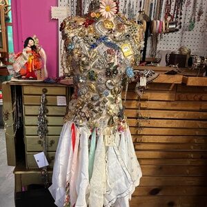 Jewelry filled bust lady